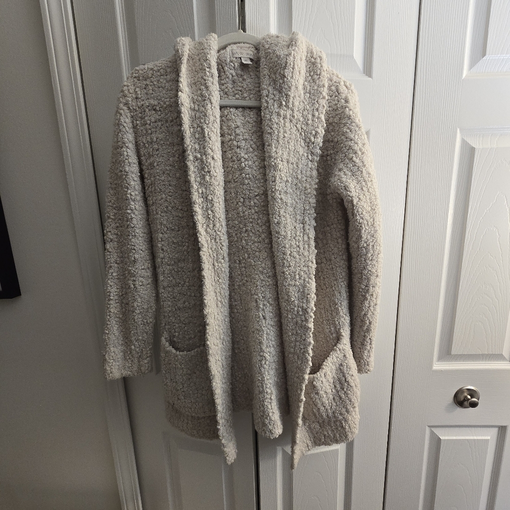 Barefoot Dreams Hooded Cozy Cream Women's Shacket